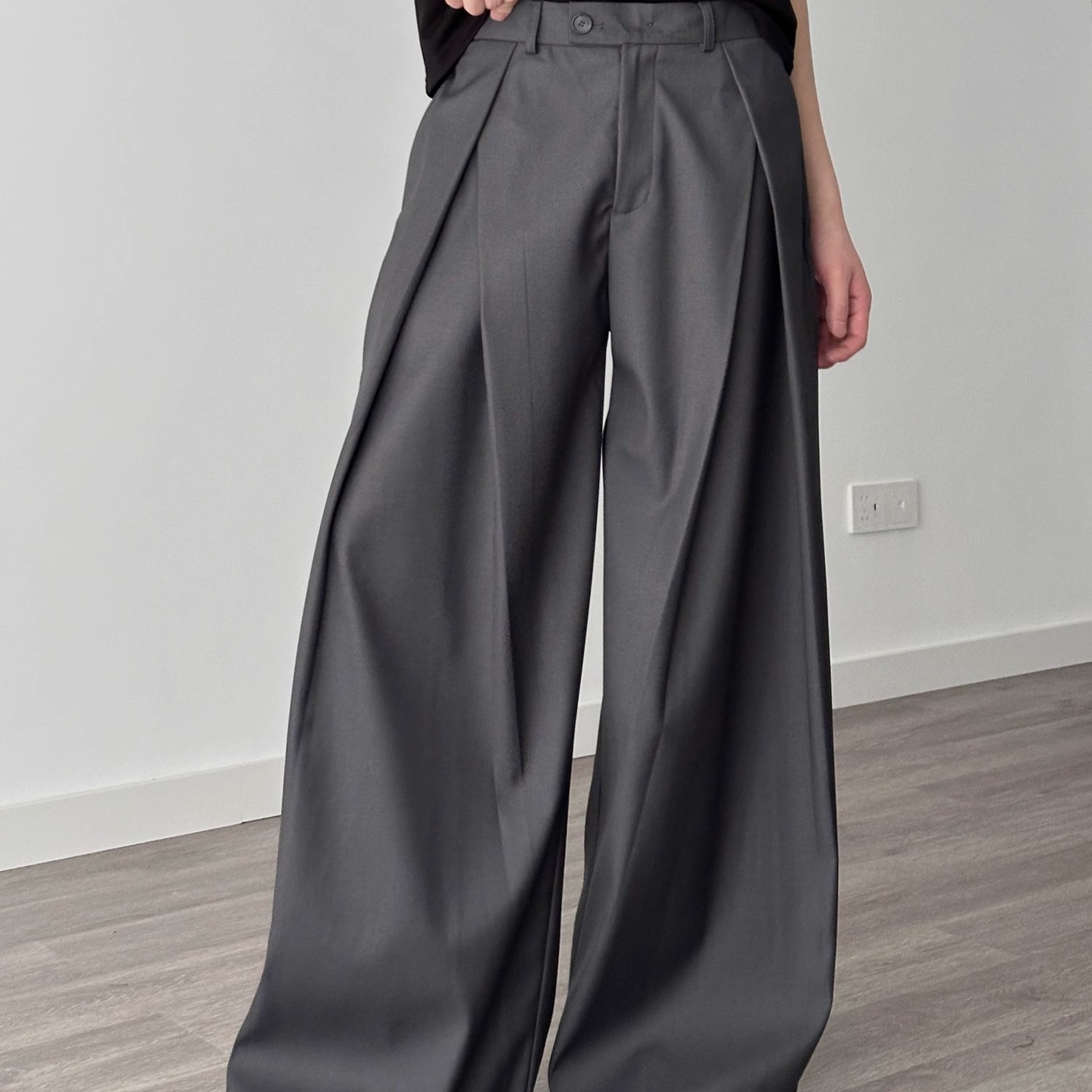 Street Fashion Men 2025 - Celana Jas Hitam Baru 2025 Pria